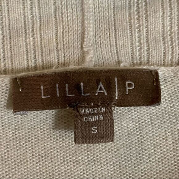 Lilla P Cream Cardigan with Shawl Collar and Relaxed Fit. - Picture 8 of 10